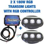 PLASHLIGHTS RGB Pair – 180W – 13,950 Lm/Ea – Includes RGB Controller – Lighting | Marine Overhauling Florida