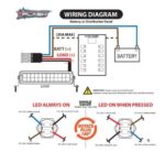 PLASHLIGHTS Marine Push Button Switch – Red LED – 20a – Black Anodized- On/Off – Latching – Lighting | Marine Overhauling Florida