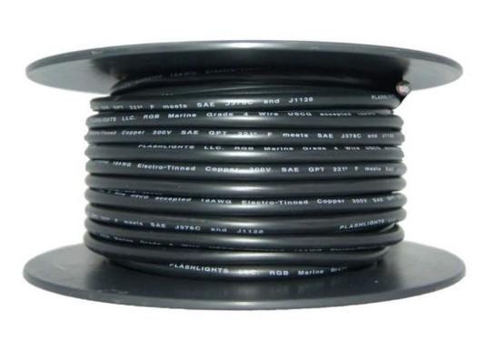 PLASHLIGHTS 18awg RGB+W 5 Conductor Wire – 150ft Spool – Lighting | Marine Overhauling Florida