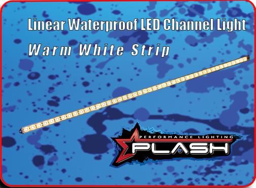 PLASHLIGHTS Linear Waterproof LED Channel Light – Warm White – 40″ – Above water lights | Marine Overhauling Florida