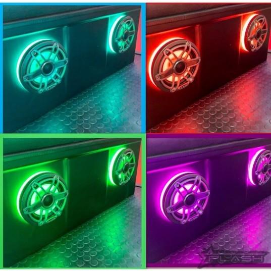 PLASHLIGHTS Multicolor LED Speaker Rings – High Output – JL Audio M6-770X – Lighting Accessories | Marine Overhauling Florida