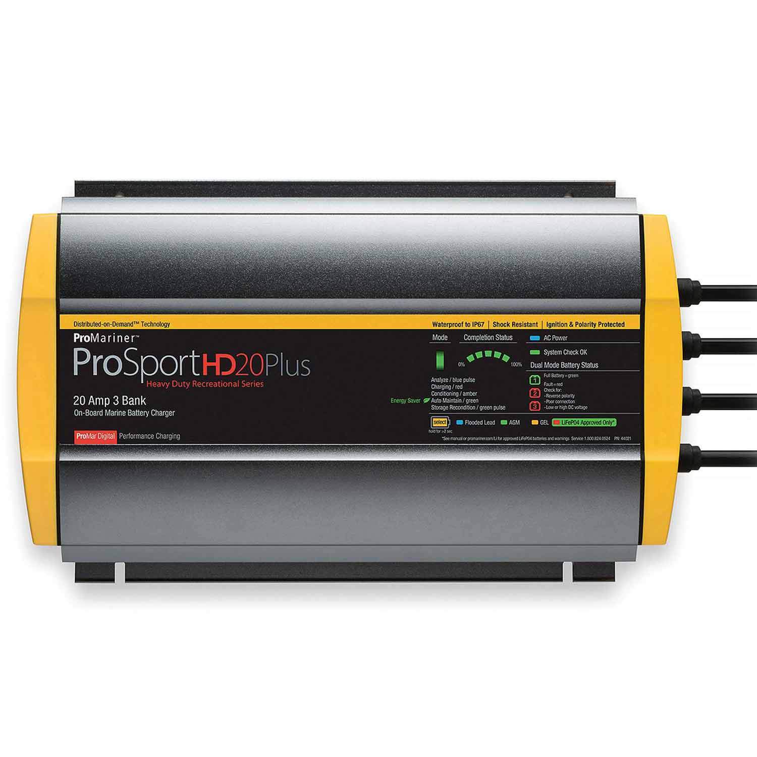 produto_1775962859967-1.jpg ProSportHD20 Onboard Waterproof Smart Marine Battery Charger with Selectable Charging Profiles and Ignition and Reverse Polarity Protection, 20 Amp, 3-Bank – Mounted Battery Chargers | Marine Overhauling Florida