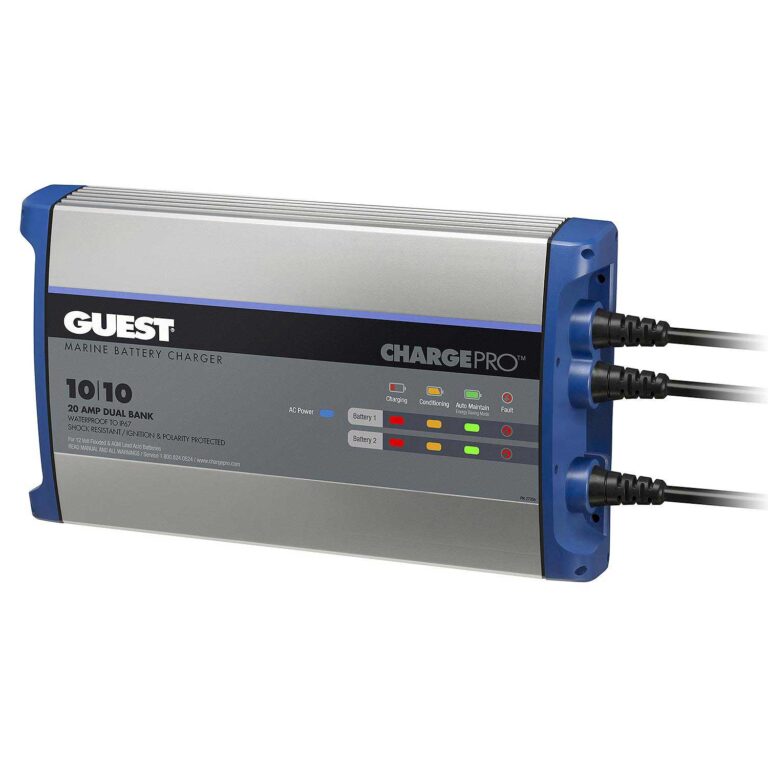 ChargePro Onboard Waterproof Marine Battery Charger with Ignition and Reverse Polarity Protection, 20 Amp, 12V, 2-Bank – Mounted Battery Chargers | Marine Overhauling Florida