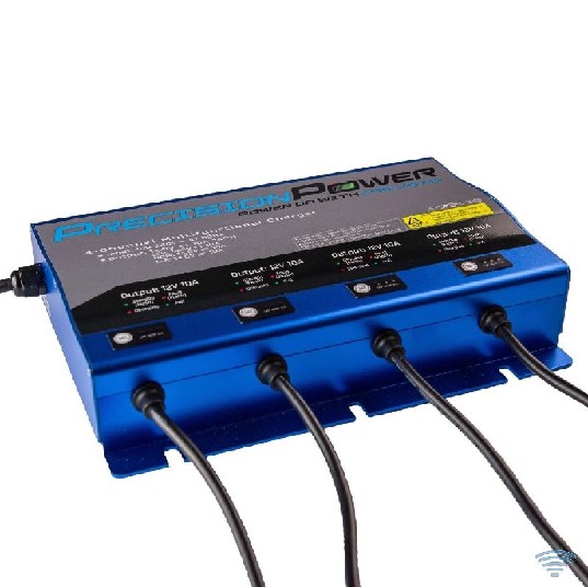 PRECISION SONAR Precision Power 12V 40A 4-Channel Multi Functional Battery Charger – Communication Antenna | Marine Overhauling Florida