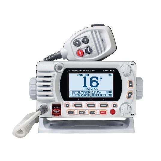 STANDARD HORIZON EXPLORER WHITE 25W Fixed Mount VHF/NMEA200 radio RAM MIC Compatible with Dot Matrix LCD – VHF Radios | Marine Overhauling Florida