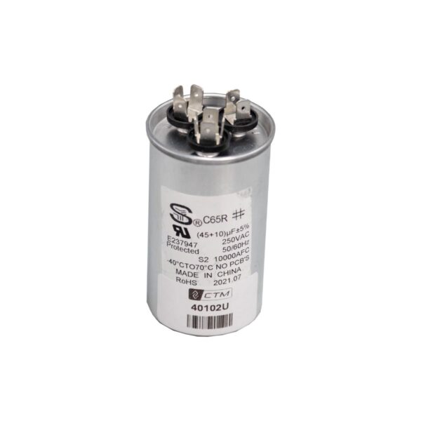 CTM Capacitor for 10k Btu's Units - 115V - 45+10 µF ± 5%