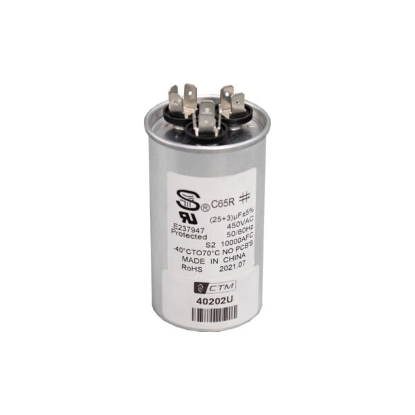 CTM Capacitor for 10k to 12k Btu's Units - 230V - 25+3 µF ± 5%