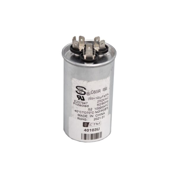 CTM Capacitor for 12k Btu's Units - 115V - 55+10 µF ± 5%