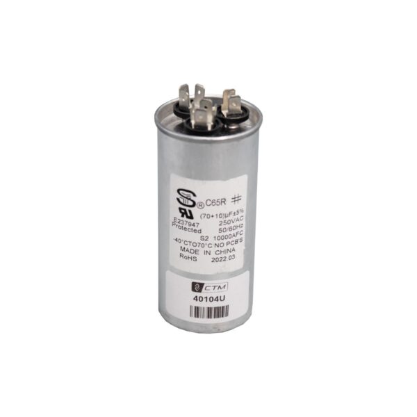 CTM Capacitor for 12k Btu's Units - 115V - 70+10 µF ± 5%