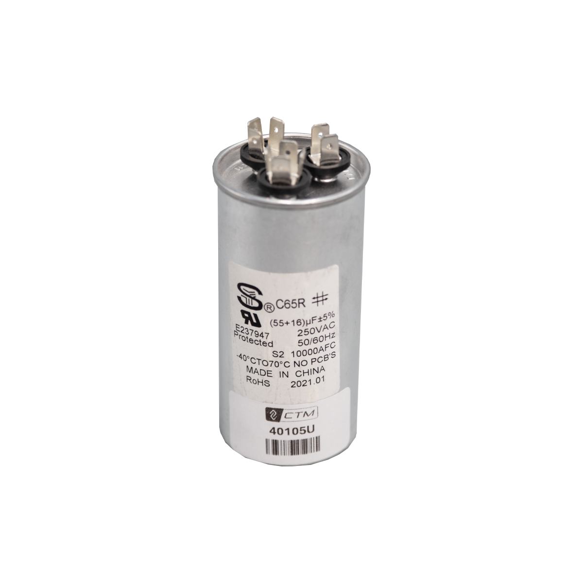 ctm-capacitor-for-16k-btu-s-units-115v-5516-f-5.jpg CTM Capacitor for 16k Btu's Units - 115V - 55+16 µF ± 5% - Image 1