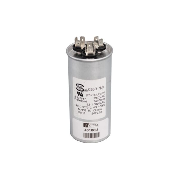 CTM Capacitor for 16k Btu's Units - 115V - 70+16 µF ± 5%