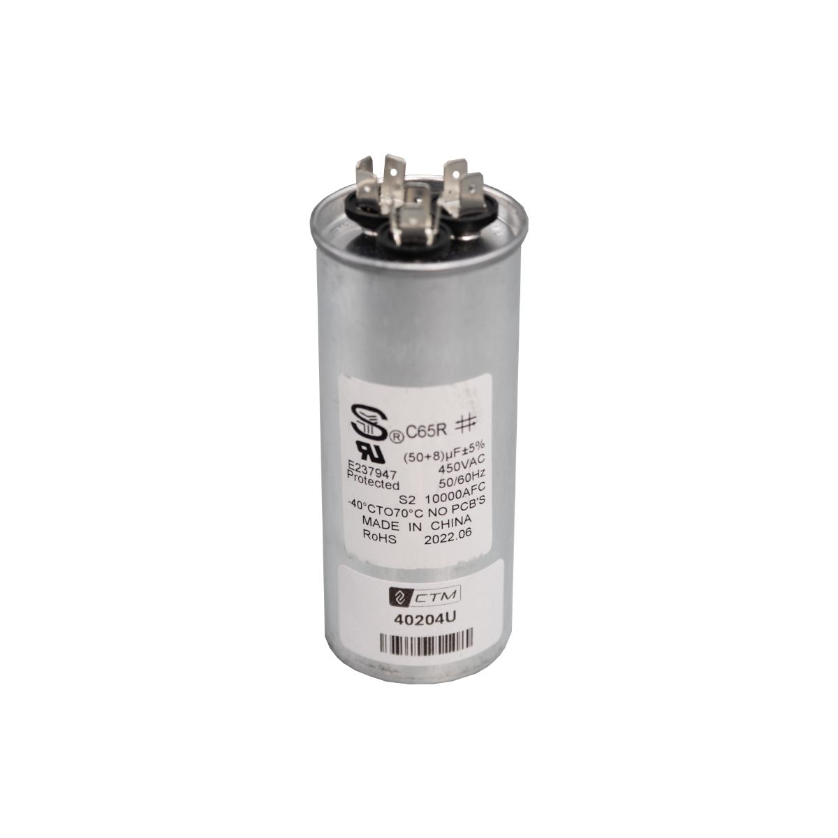 ctm-capacitor-for-24k-to-36k-btu-s-units-230v-508-f-5.jpg CTM Capacitor for 24k to 36k Btu's Units - 230V - 50+8 µF ± 5% - Image 1