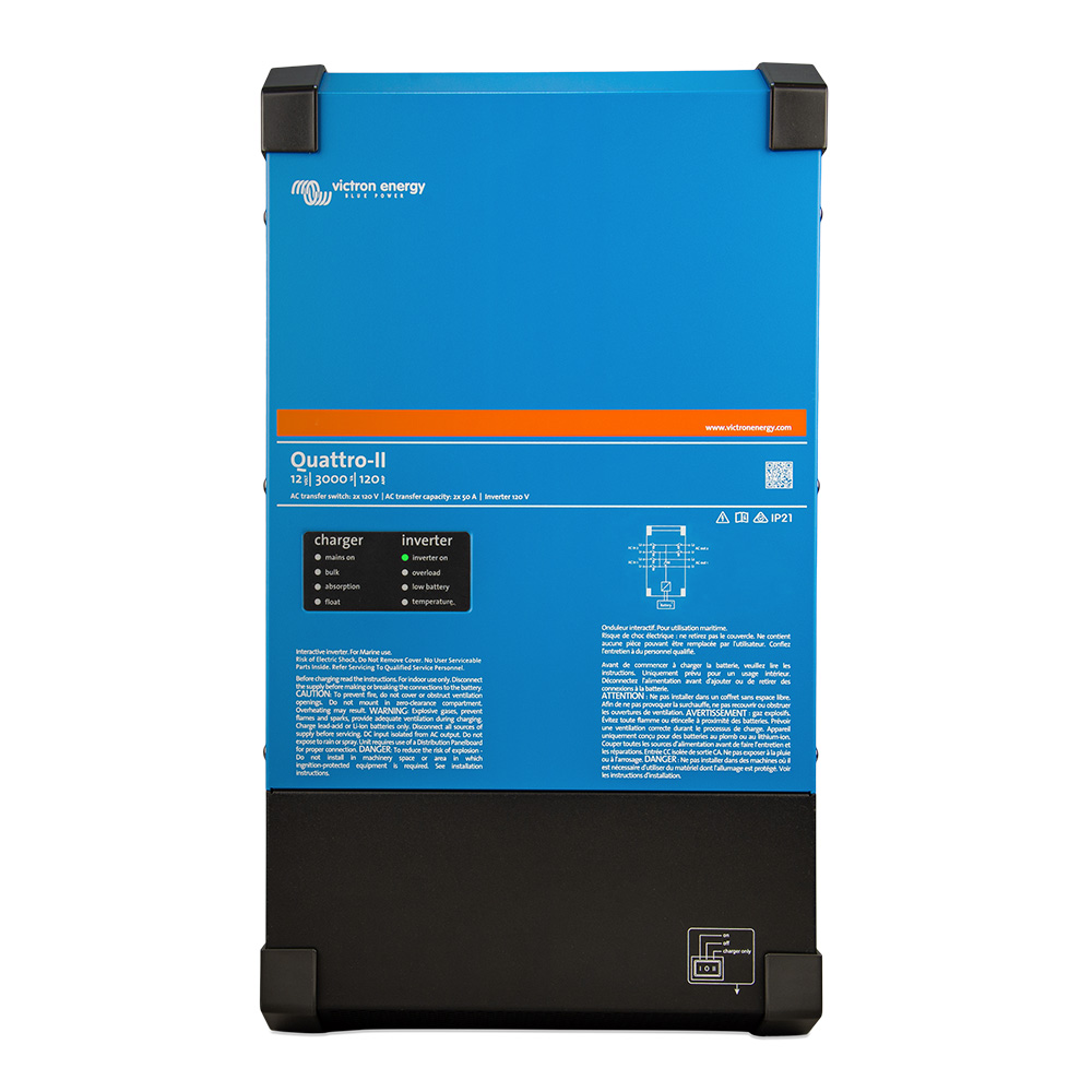 Victron Quattro-II - 24/3000 - 70-50/50 - 2X 120V Victron Quattro-II - 24/3000 - 70-50/50 - 2X 120V - Image 1