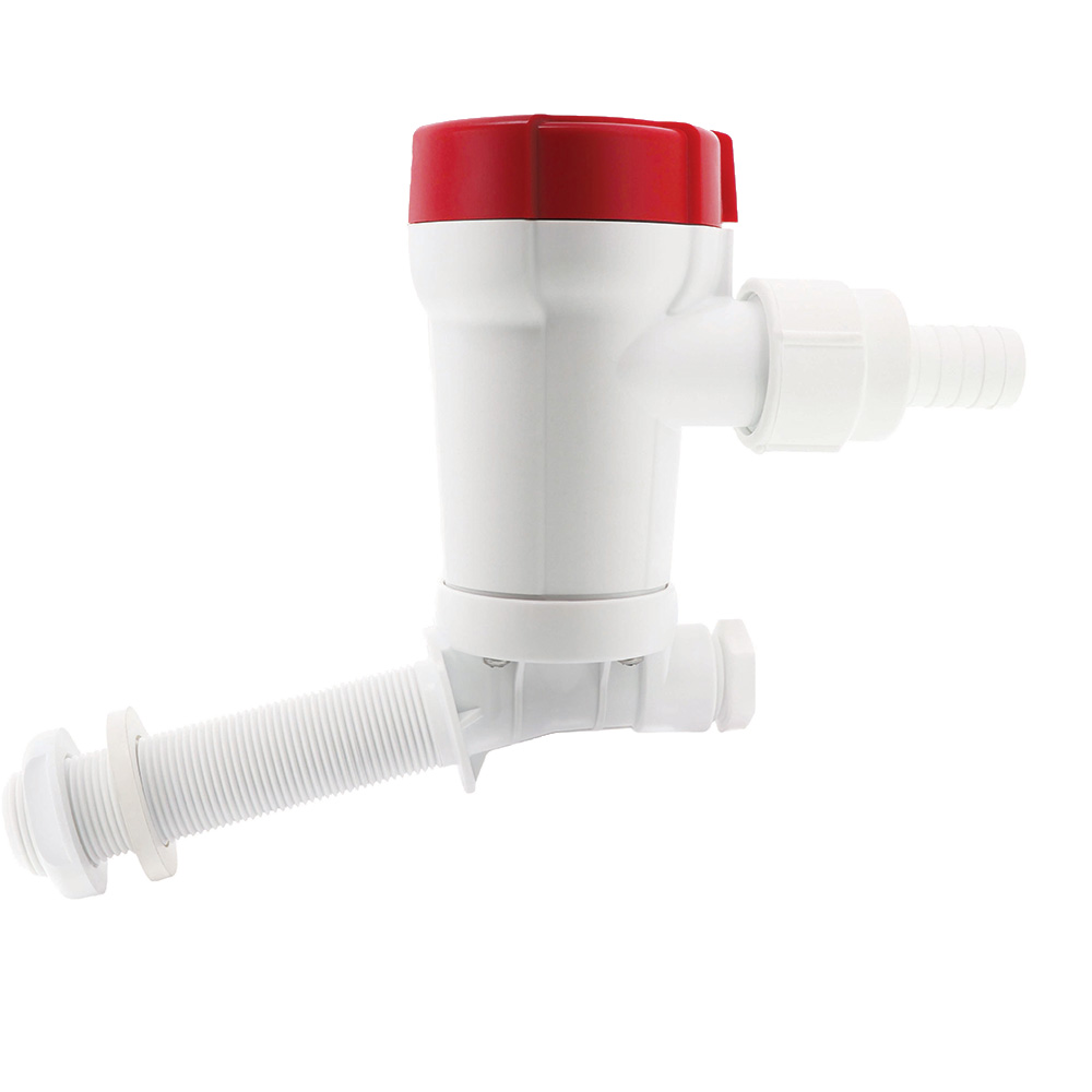 Rule 1100 GPH Livewell Pump Angled Thru-Hull Inlet Rule 1100 GPH Livewell Pump Angled Thru-Hull Inlet - Image 1