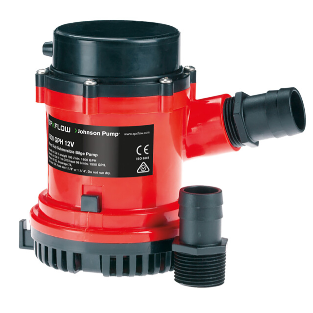 Johnson Pump 1600 GPH Bilge Pump 1-1/8" Hose 12V Johnson Pump 1600 GPH Bilge Pump 1-1/8" Hose 12V - Image 1