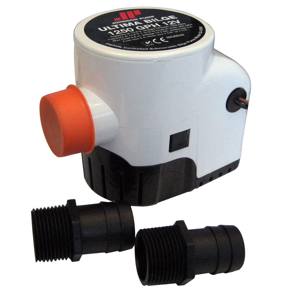 Johnson Pump Ultima Bilge 1250 GPH 1-1/8" & 1-1/4" Hose Johnson Pump Ultima Bilge 1250 GPH 1-1/8" & 1-1/4" Hose - Image 1