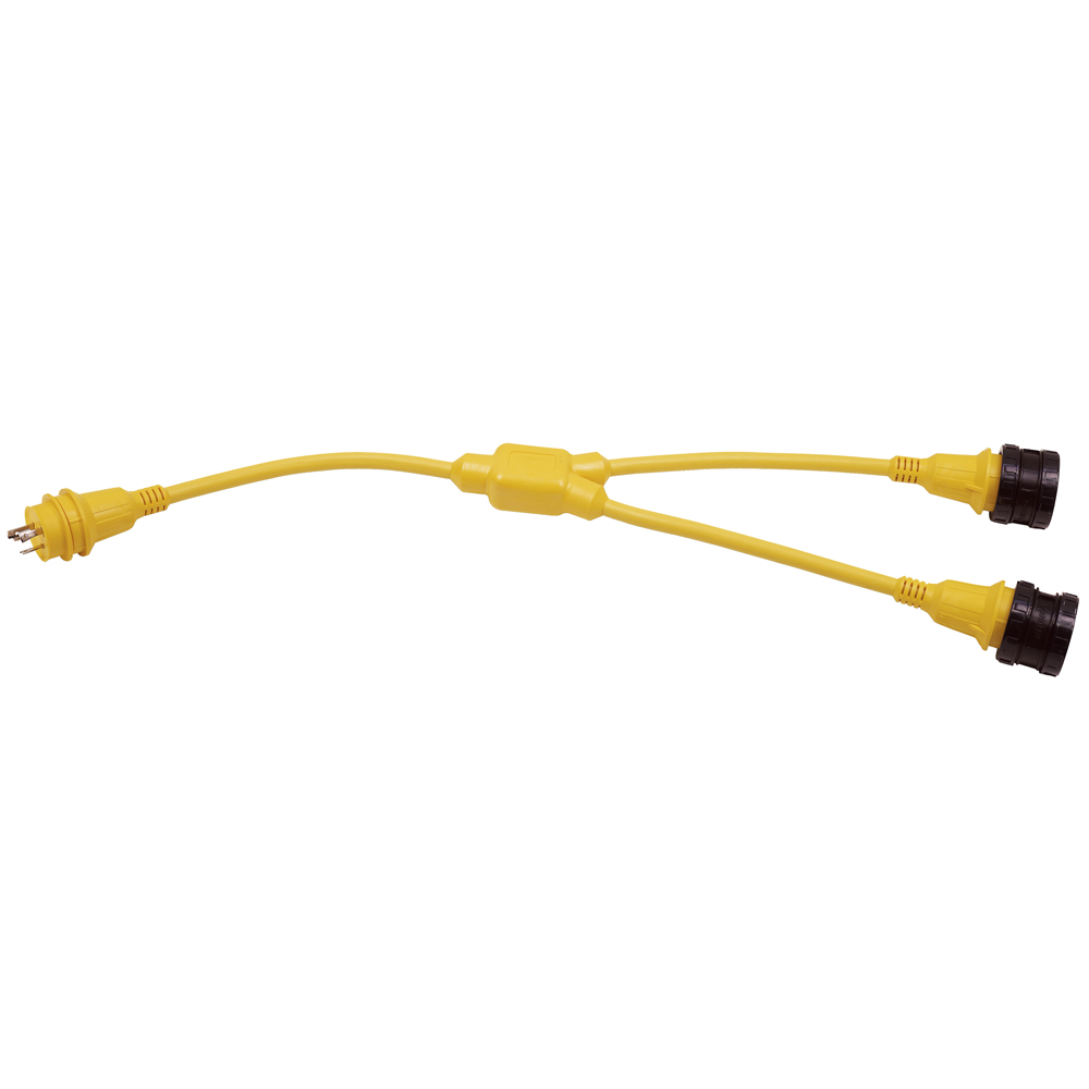 Marinco Y-Adapter, 2-30A Locking to 30A Locking Marinco Y-Adapter, 2-30A Locking to 30A Locking - Image 1