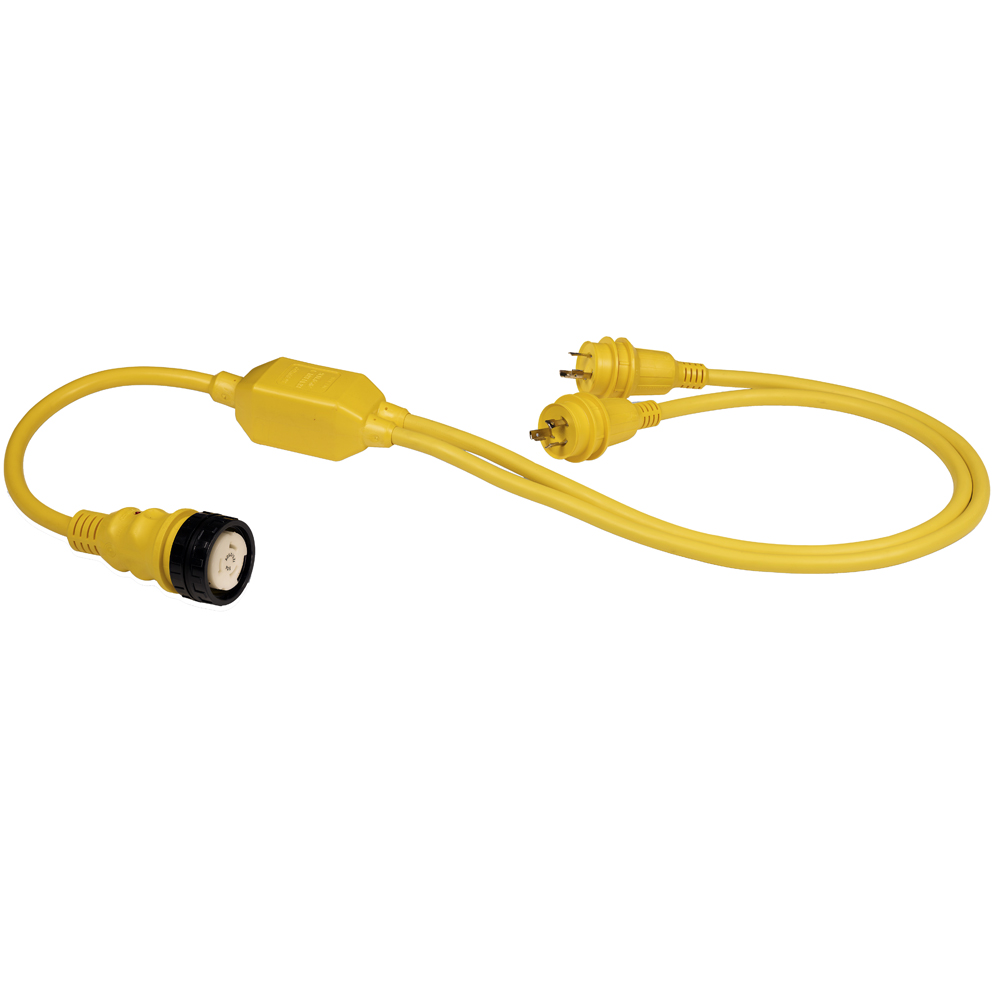 Marinco RY504-2-30 50A Female to 2-30A Male Reverse "Y" Cable Marinco RY504-2-30 50A Female to 2-30A Male Reverse "Y" Cable - Image 1