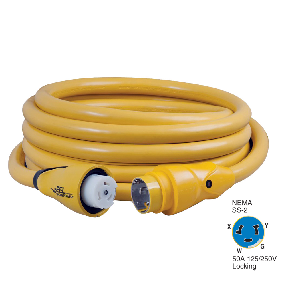 Marinco CS504-25 EEL 50A 125V/250V Shore Power Cordset - 25' - Yellow Marinco CS504-25 EEL 50A 125V/250V Shore Power Cordset - 25' - Yellow - Image 1