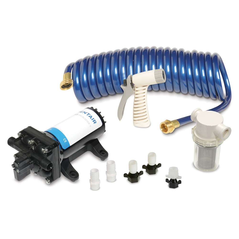 Shurflo by Pentair PRO WASHDOWN KIT™ II Ultimate - 12 VDC - 5.0 GPM - Includes Pump, Fittings, Nozzle, Strainer, 25' Hose Shurflo by Pentair PRO WASHDOWN KIT™ II Ultimate - 12 VDC - 5.0 GPM - Includes Pump, Fittings, Nozzle, Strainer, 25' Hose - Image 1