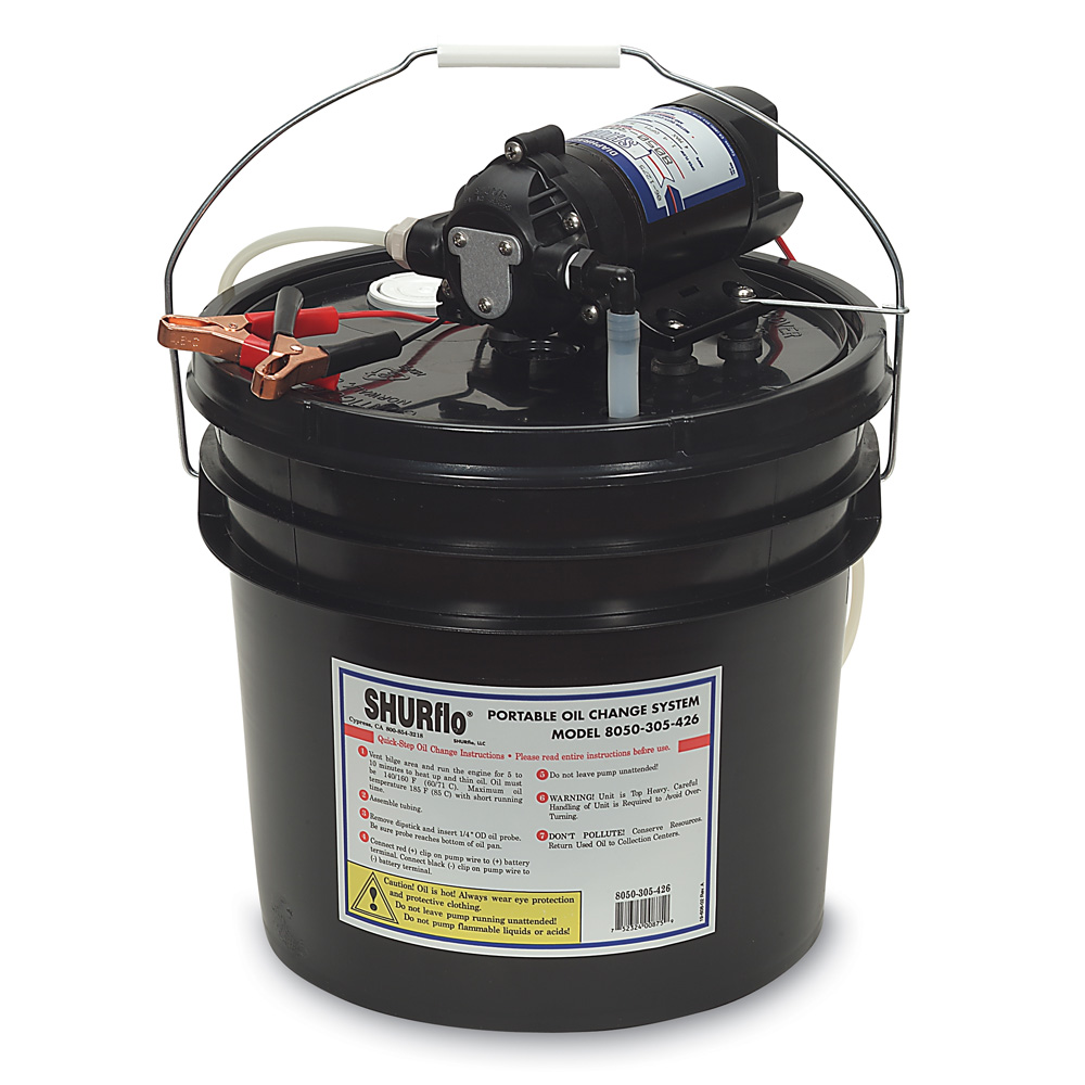 Shurflo by Pentair Oil Change Pump w/3.5 Gallon Bucket - 12 VDC, 1.5 GPM Shurflo by Pentair Oil Change Pump w/3.5 Gallon Bucket - 12 VDC, 1.5 GPM - Image 1