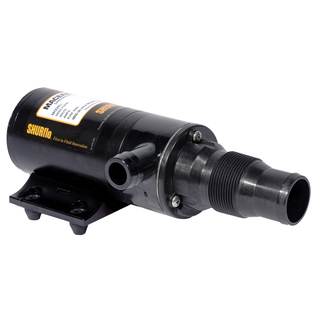 Shurflo by Pentair Self-Priming Dual Blade Macerator Pump - 24VDC, 13GPM Shurflo by Pentair Self-Priming Dual Blade Macerator Pump - 24VDC, 13GPM - Image 1