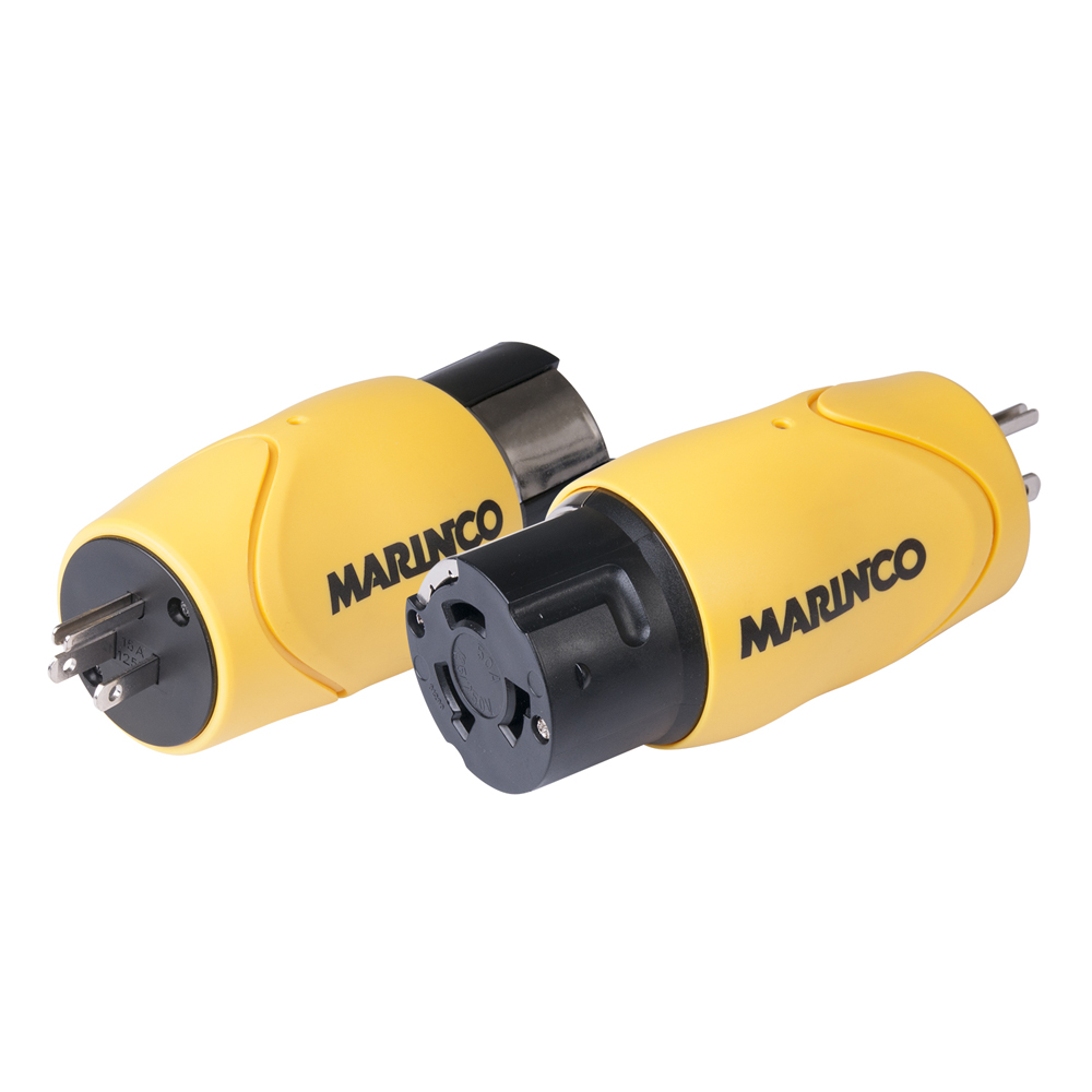 Marinco Straight Adapter - 15A Male Straight Blade to 50A 125/250V Female Locking Marinco Straight Adapter - 15A Male Straight Blade to 50A 125/250V Female Locking - Image 1