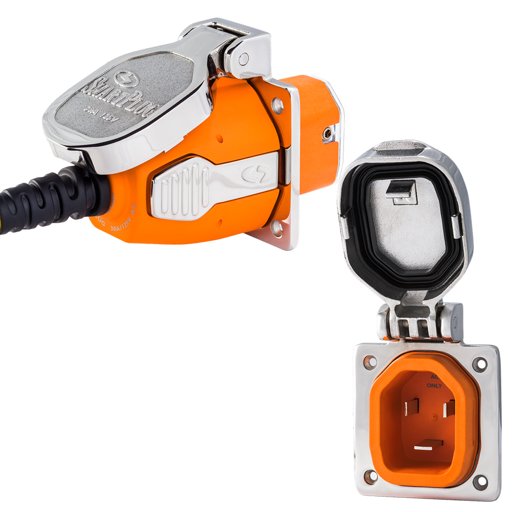 SmartPlug 30 AMP Inlet & Female Cord Connector Combo - Stainless Steel SmartPlug 30 AMP Inlet & Female Cord Connector Combo - Stainless Steel - Image 1