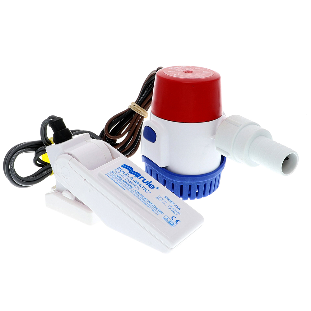 Rule 500 GPH Standard Bilge Pump Kit w/Float Switch - 12V Rule 500 GPH Standard Bilge Pump Kit w/Float Switch - 12V - Image 1