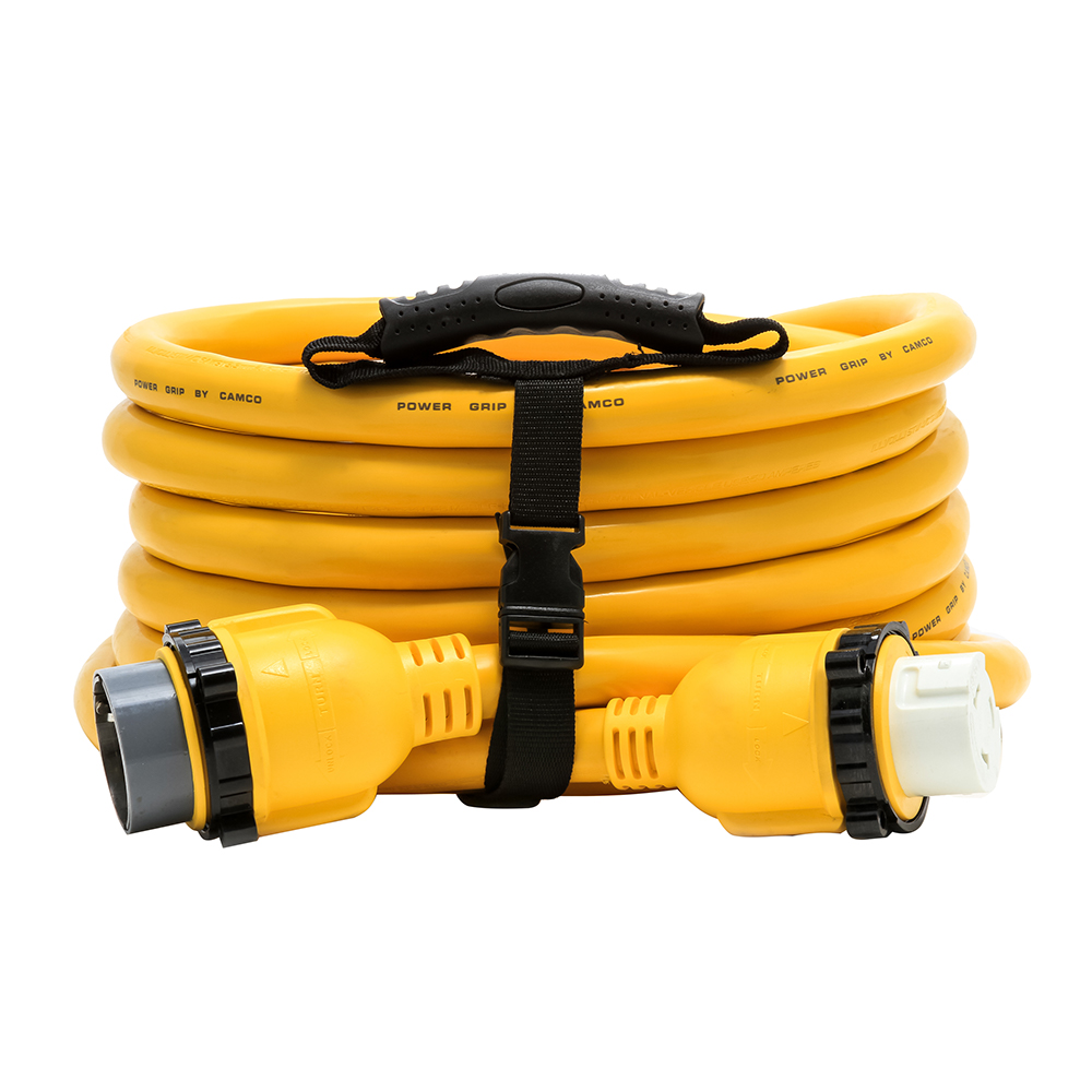 Camco 50 Amp Power Grip Marine Extension Cord - 25' M-Locking/F-Locking Adapter Camco 50 Amp Power Grip Marine Extension Cord - 25' M-Locking/F-Locking Adapter - Image 1