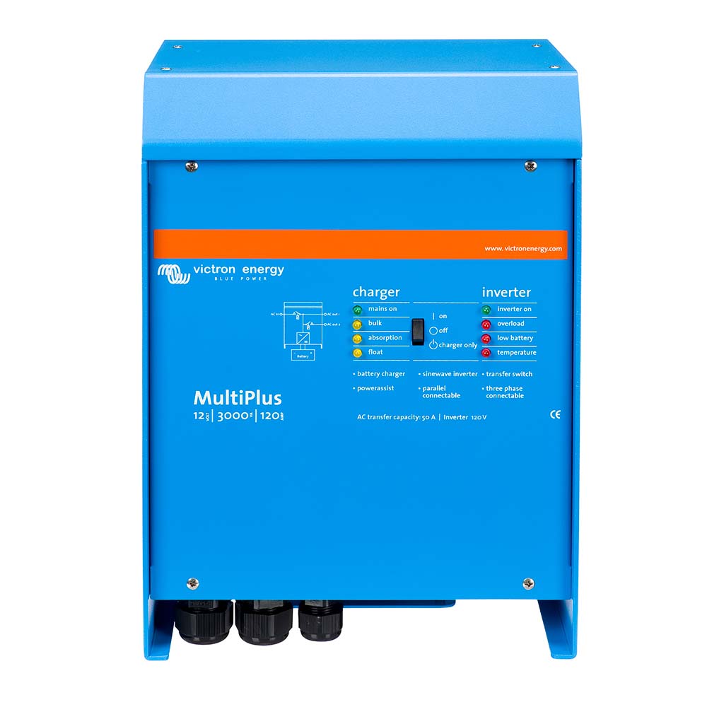 Victron MultiPlus Inverter/Charger 12 VDC - 3000W - 120vAC w/120AMP Battery Charger - 50AMP Transfer Switch Victron MultiPlus Inverter/Charger 12 VDC - 3000W - 120vAC w/120AMP Battery Charger - 50AMP Transfer Switch - Image 1