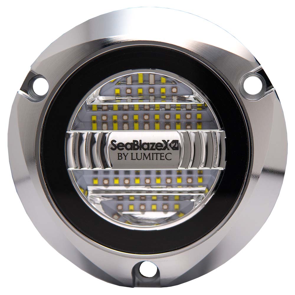 Lumitec SeablazeX2 Underwater Light Dual Color White Blue Polished Housing Lumitec SeablazeX2 Underwater Light Dual Color White Blue Polished Housing - Image 1