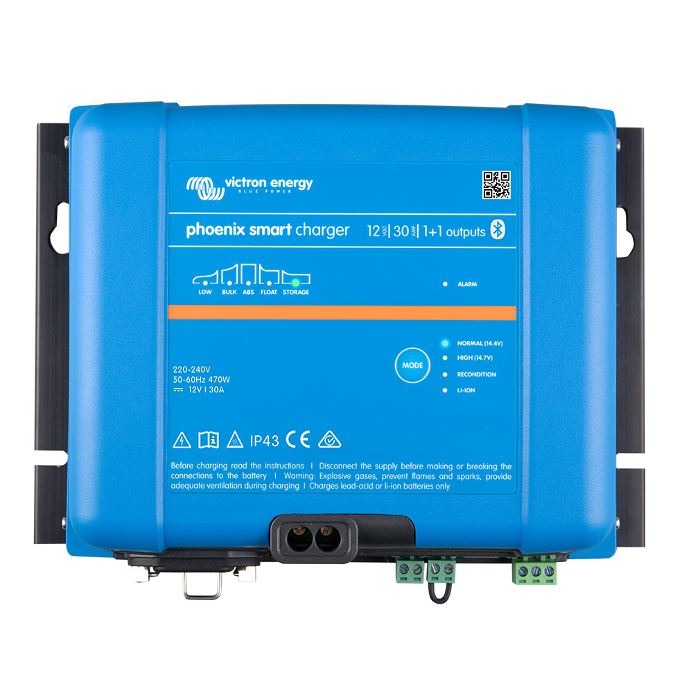 Victron Phoenix Smart IP43 Charger 12/30 (1+1) 120-240VAC Requires 5-15P Mains Cord Victron Phoenix Smart IP43 Charger 12/30 (1+1) 120-240VAC Requires 5-15P Mains Cord - Image 1