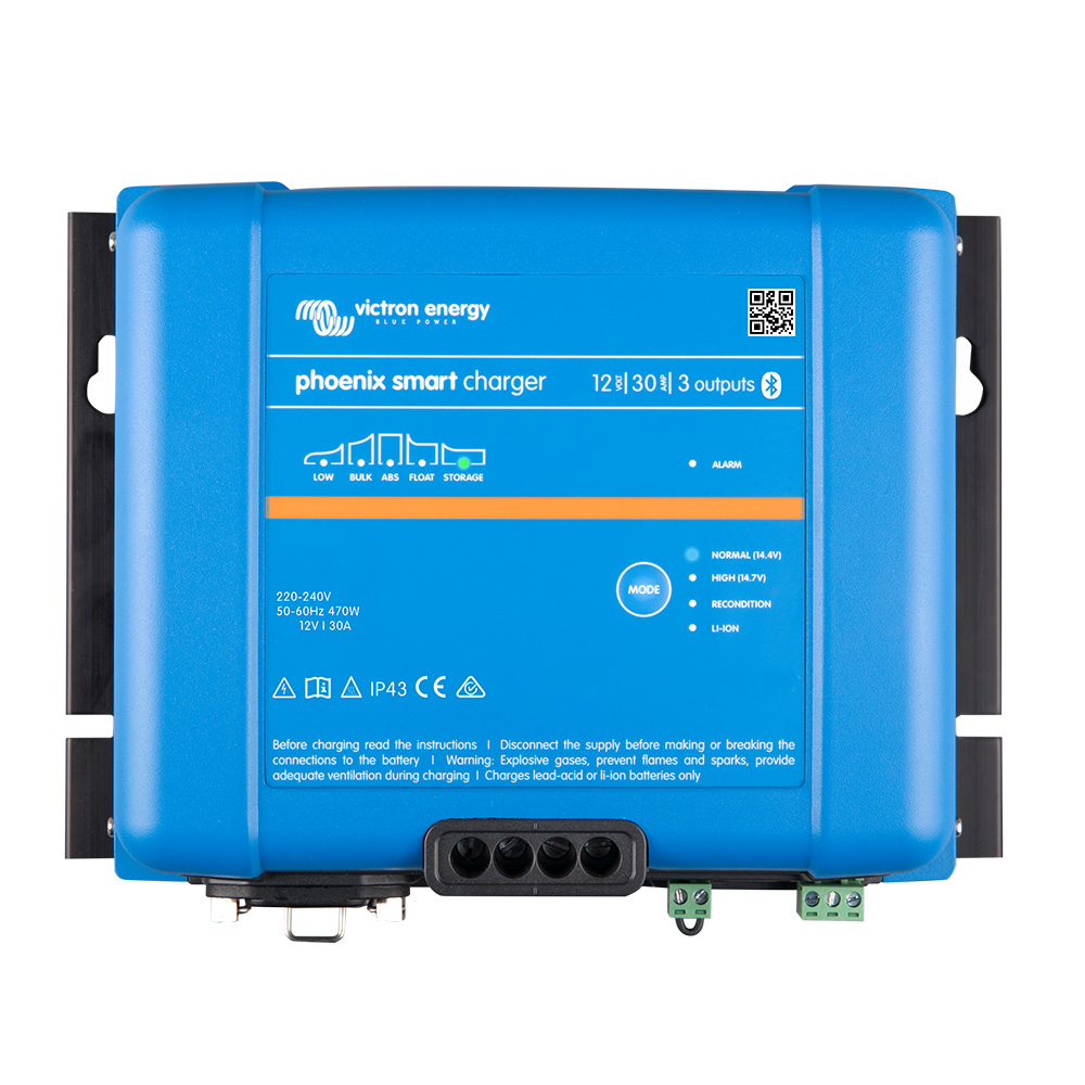 Victron Phoenix Smart IP43 Charger 12/30 (3) 120-240VAC Requires 5-15P Mains Cord Victron Phoenix Smart IP43 Charger 12/30 (3) 120-240VAC Requires 5-15P Mains Cord - Image 1