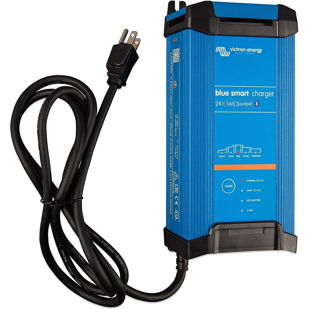 Victron Blue Smart IP22 24VDC 16A 3 Bank 120V Charger - Dry Mount Victron Blue Smart IP22 24VDC 16A 3 Bank 120V Charger - Dry Mount - Image 1