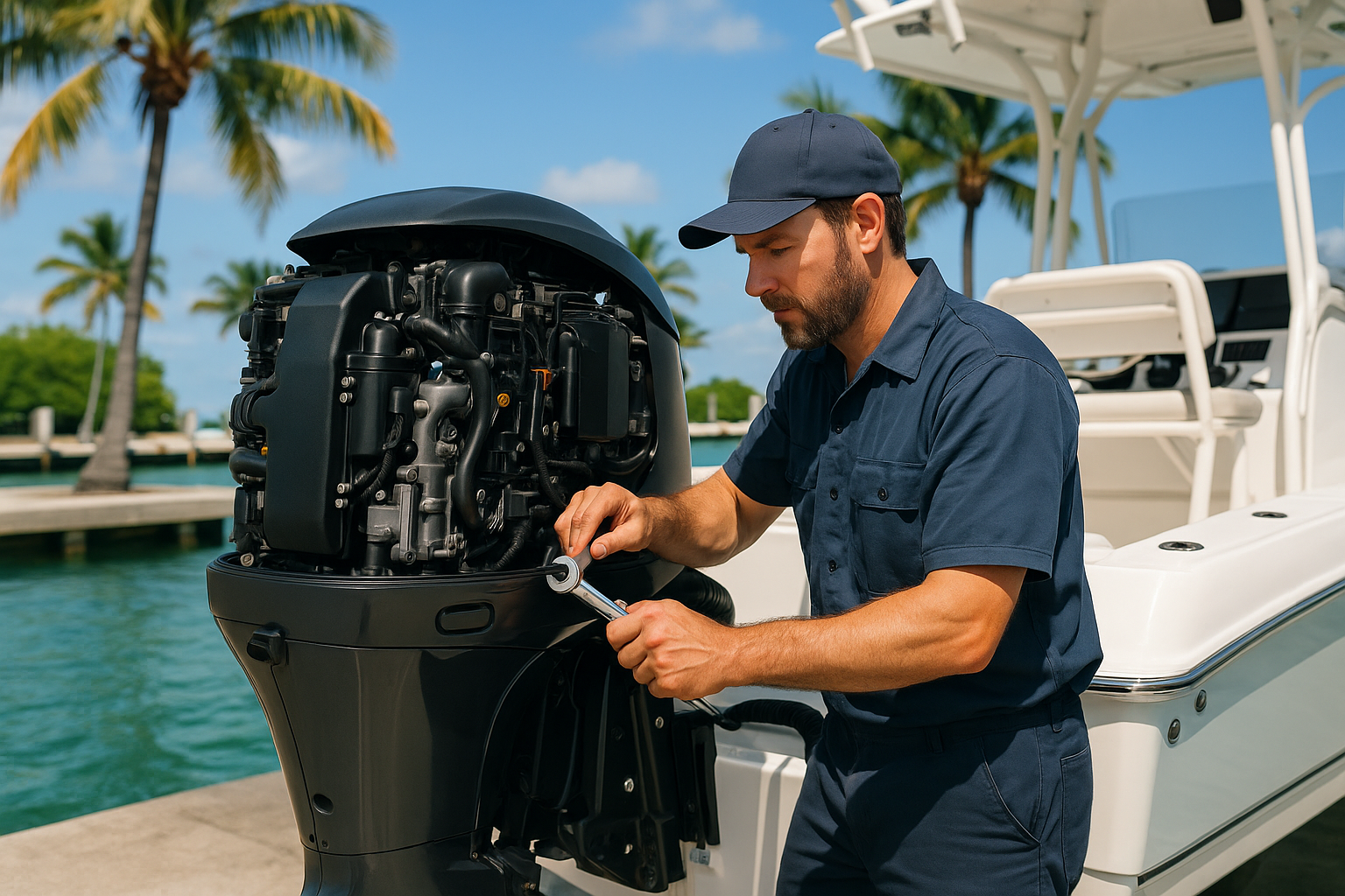 Outboard motor repair in Pompano Beach, FL