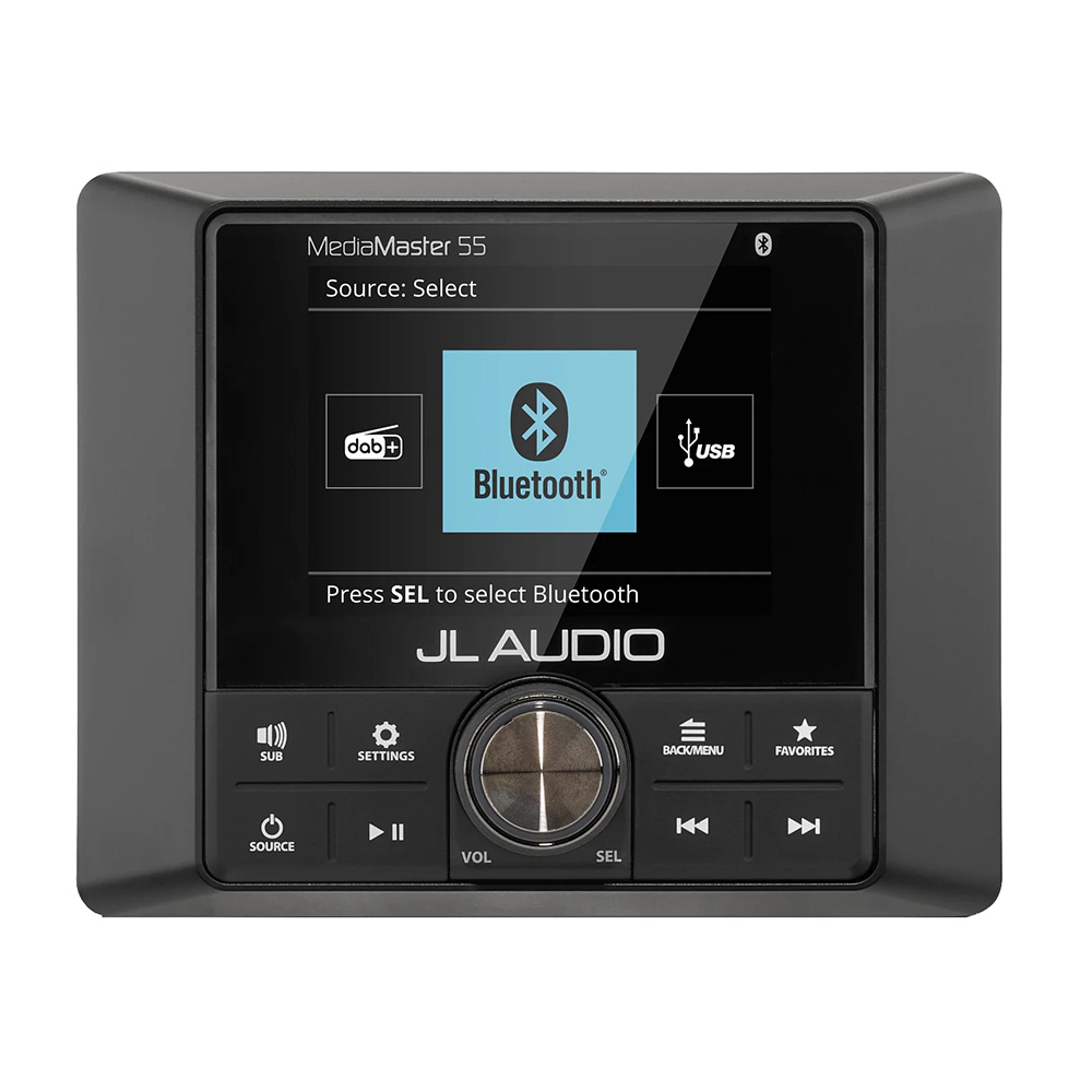 JL Audio MM55 Premium Compact Marine Source Unit w/Full-Color LCD JL Audio MM55 Premium Compact Marine Source Unit w/Full-Color LCD - Image 1