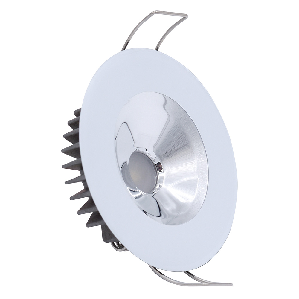 Lumitec Illusion Flush Mount LED Down Light - Spectrum RGBW - Cool White - White Housing - Chrome Reflector Lumitec Illusion Flush Mount LED Down Light - Spectrum RGBW - Cool White - White Housing - Chrome Reflector - Image 1