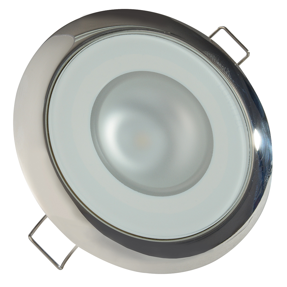 Lumitec Mirage - Flush Mount Down Light - Glass Finish/Polished SS Bezel - 3-Color Red/Blue Non-Dimming w/White Dimming Lumitec Mirage - Flush Mount Down Light - Glass Finish/Polished SS Bezel - 3-Color Red/Blue Non-Dimming w/White Dimming - Image 1