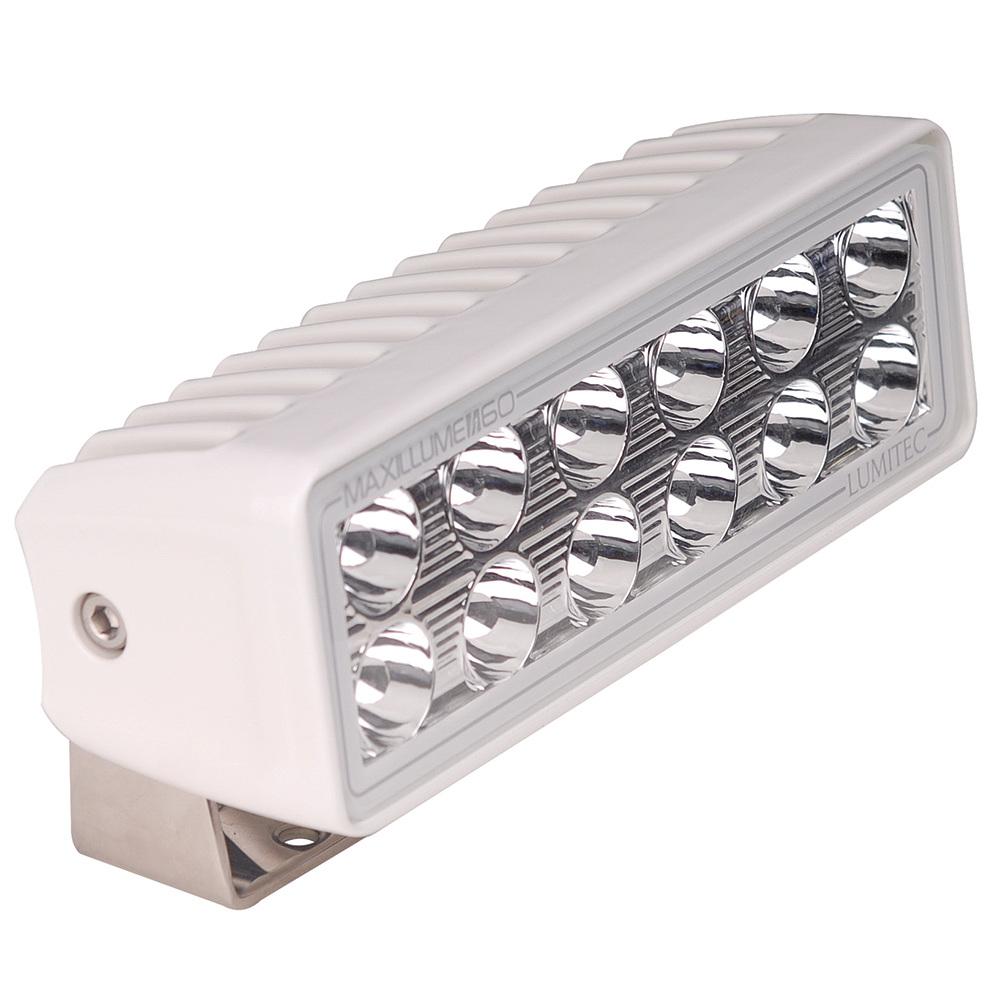 Lumitec Maxillume h60 - Trunnion Mount Flood Light - White Dimming - White Housing Lumitec Maxillume h60 - Trunnion Mount Flood Light - White Dimming - White Housing - Image 1