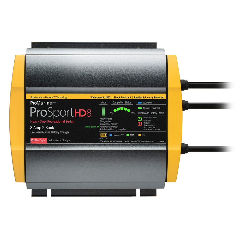 ProMariner ProSportHD 8 Gen 4 - 8 Amp - 2 Bank Battery Charger ProMariner ProSportHD 8 Gen 4 - 8 Amp - 2 Bank Battery Charger - Image 1