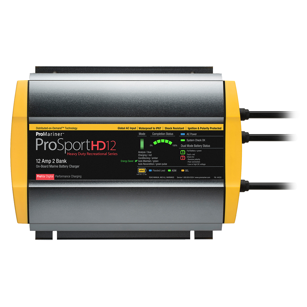 ProMariner ProSportHD 12 Global Gen 4 - 12 Amp - 2 Bank Battery Charger ProMariner ProSportHD 12 Global Gen 4 - 12 Amp - 2 Bank Battery Charger - Image 1