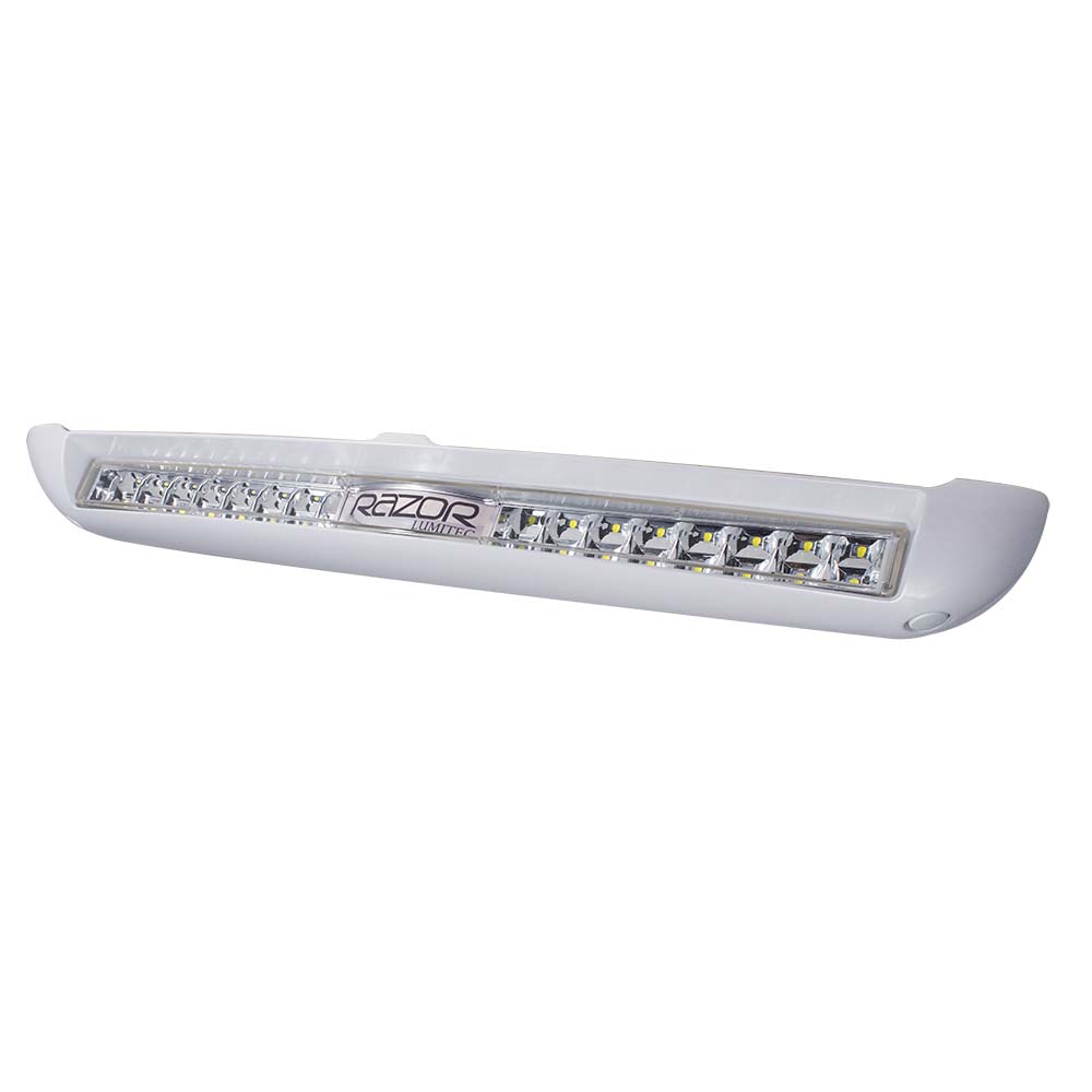Lumitec Razor Light Bar - Flood - White Housing w/Inverted Logo Flush Mount Lumitec Razor Light Bar - Flood - White Housing w/Inverted Logo Flush Mount - Image 1