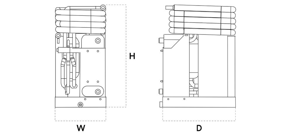 CW Chiller Unit Dimensions CW-72HS