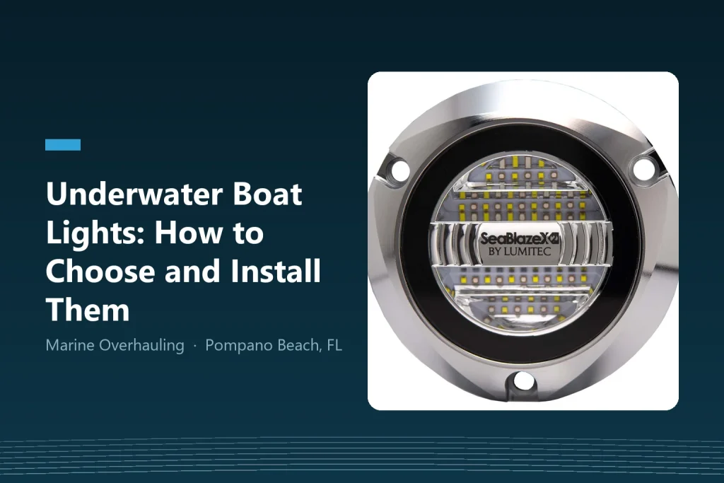 Underwater boat lights guide, Lumitec SeaBlaze X2, Marine Overhauling Pompano Beach FL